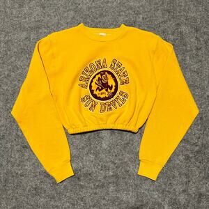 Vintage ASU Sun Devils Cropped Russell Athletic Sweatshirt Women’s Small